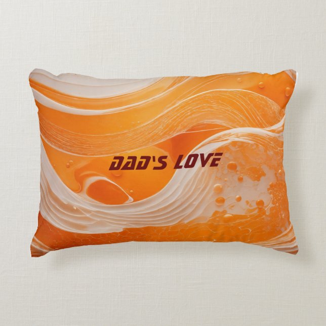 "Wave of Love: Dad's Delight " Decorative Cushion (Front)
