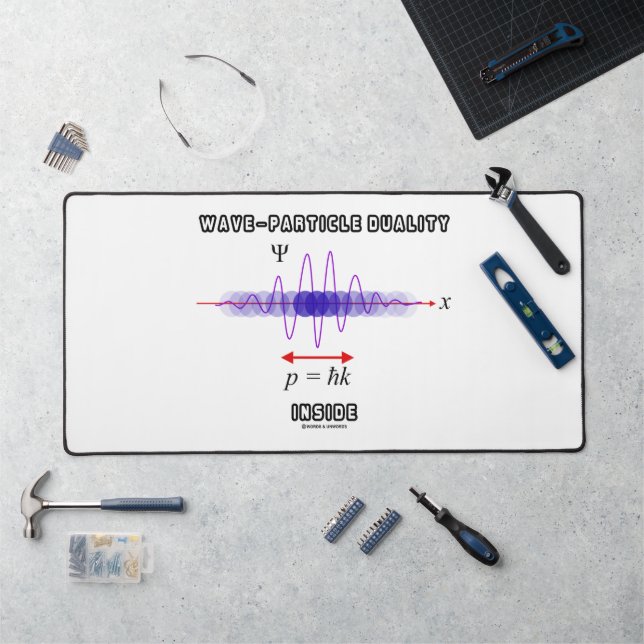 Wave-Particle Duality Inside Uncertainty Principle Desk Mat (Workstation)