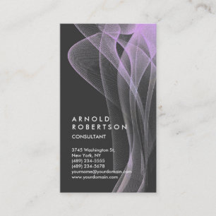 Wave Pattern Abstract Design Trendy Unique Business Card