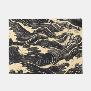 Wave Pattern Coastal Style Doormat