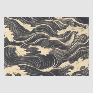 Wave Pattern Coastal Style Tissue Paper