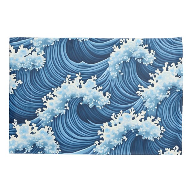 wave pillow pillowcase (Back)