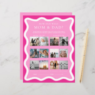 Wave Pink How Old Were Mum and Dad Photo Game