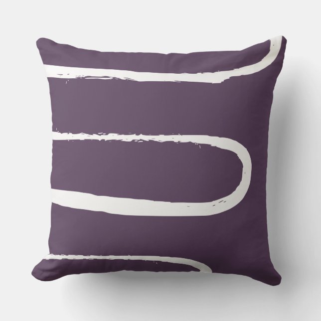 Wave Plum Purple  Cushion (Front)