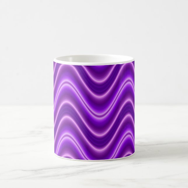 wave purple coffee mug (Center)