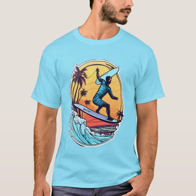 Wave Rider Comic Vibes  T-Shirt (Front)