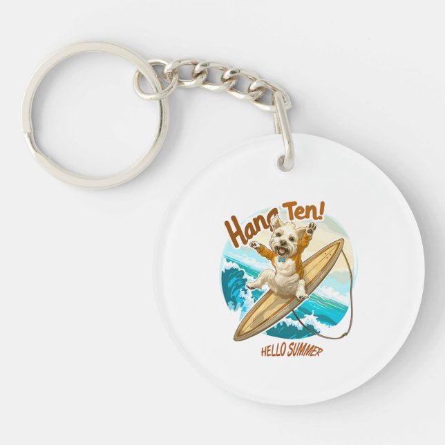 Wave Rider Paws Key Ring (Front)