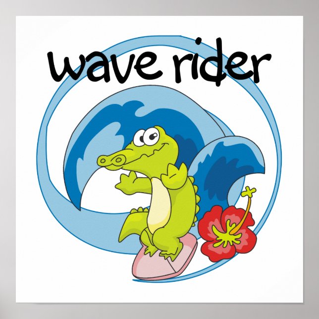 Wave Rider T shirts and Gifts Poster (Front)