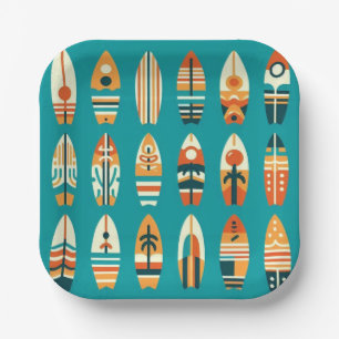 Wave Riders Paper Plate
