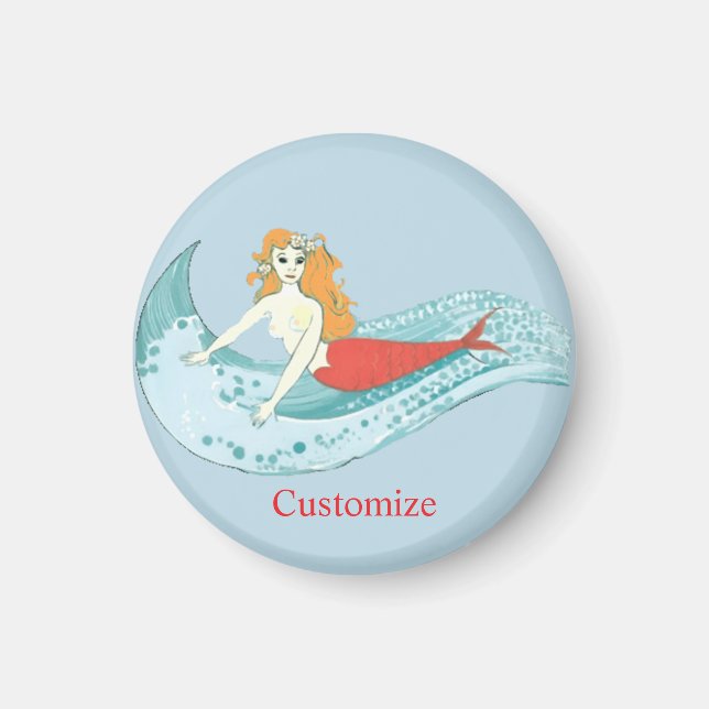 Wave-Riding Mermaid Thunder_Cove Magnet (Front)