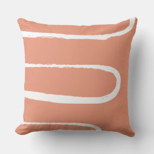 Wave Soft Salmon Orange Cushion