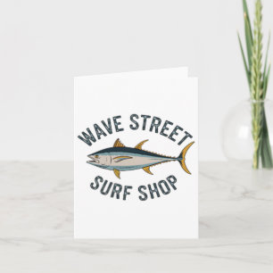 Wave Street Surf Shop Yellow Fin Tuna Graphic Fish Card