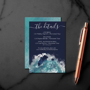 Wave Sublimation   Nautical Tidal Water Details Enclosure Card