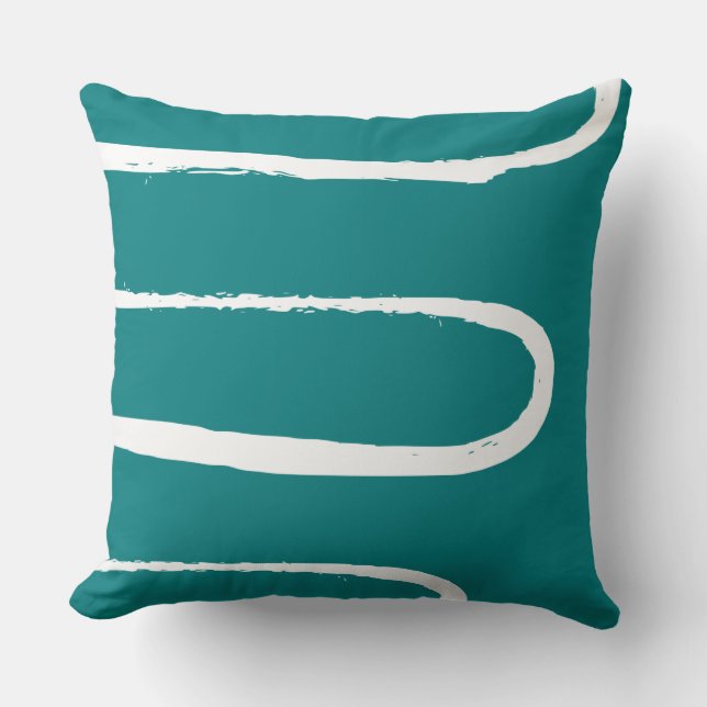 Wave Teal Cushion (Front)
