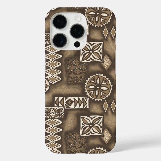 Wave Warrior Hawaiian Tapa Case-Mate iPhone Case (Back)
