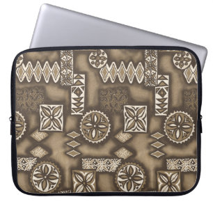 Wave Warrior Hawaiian Tapa Neoprene Wetsuit Laptop Sleeve