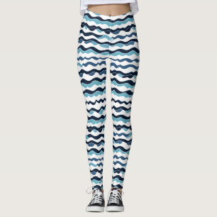 Wave Wavy Pattern Leggings