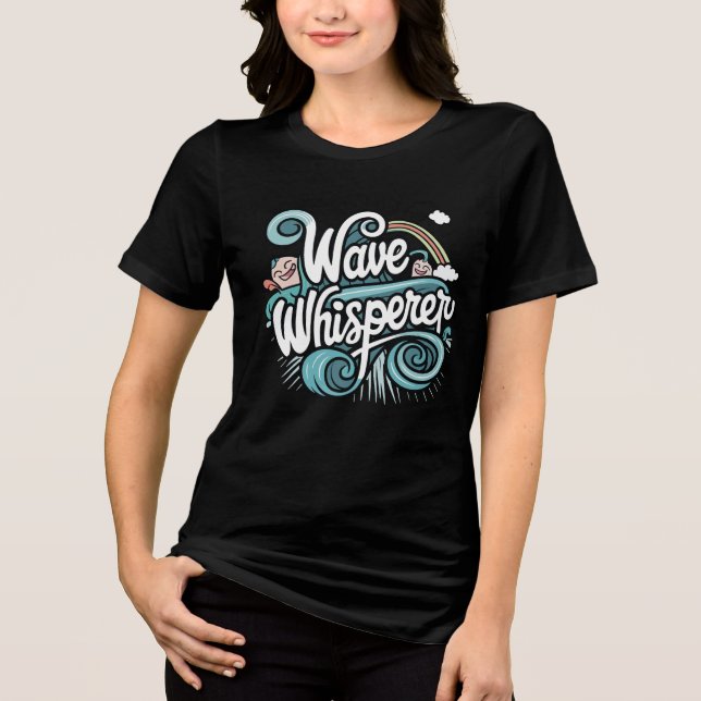 "Wave Whisperer" Tri-Blend Shirt (Front)