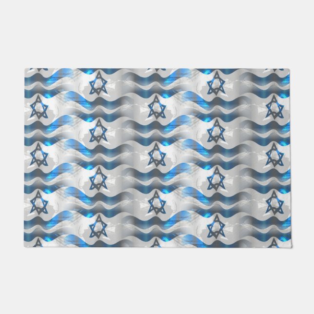 Wave Your Israeli Flag Doormat (Front)
