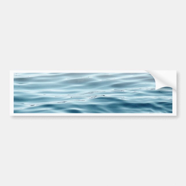 Waved blue water bumper sticker (Front)