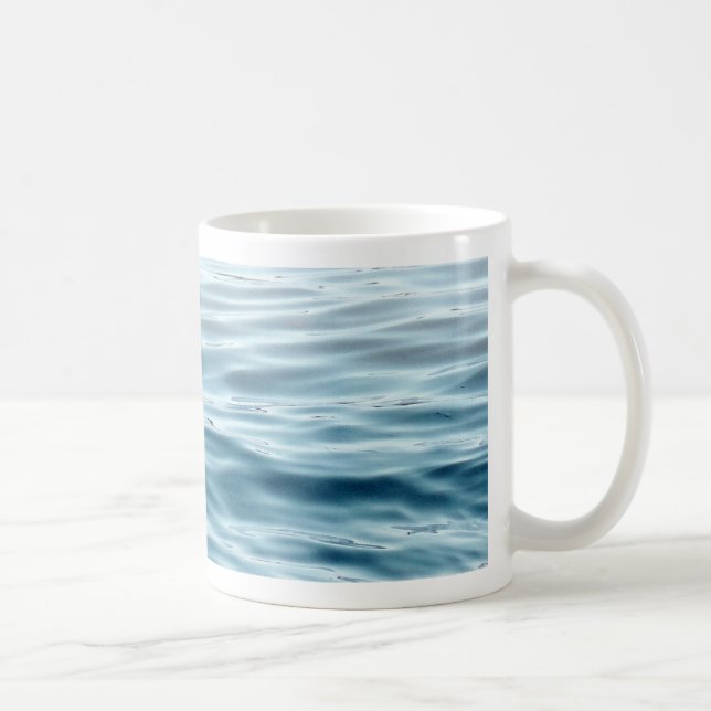 Waved blue water coffee mug (Right)