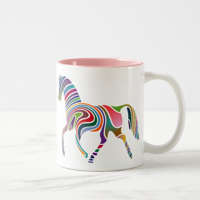 Waved Horse Ceramic Mug (Right)