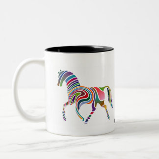 Waved Horse colourful mug
