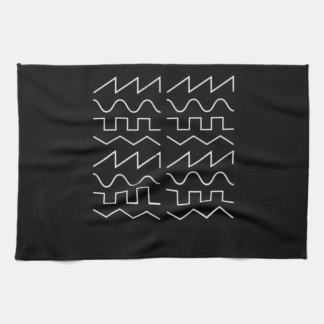 Waveform Modular Synthesizer Analogue Tea Towel (Horizontal)