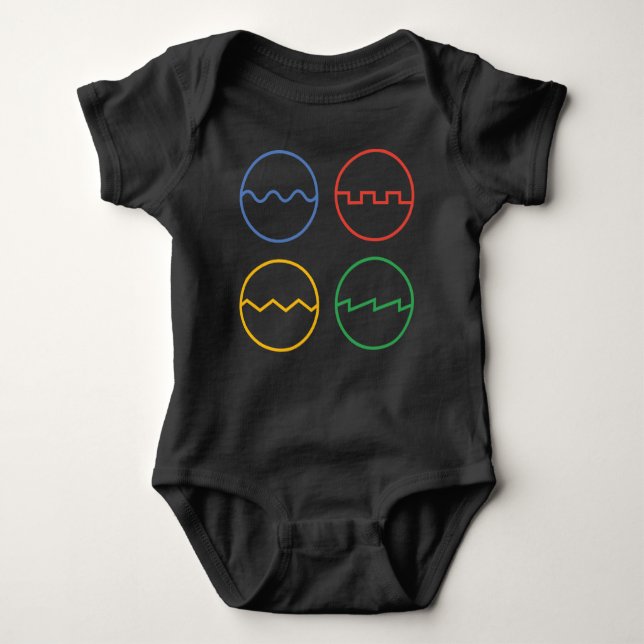Waveforms Baby Bodysuit (Front)