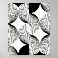 Waveforms of Circles: Modern Abstract Art Poster