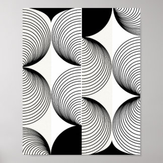 Waveforms of Circles: Modern Abstract Art Poster