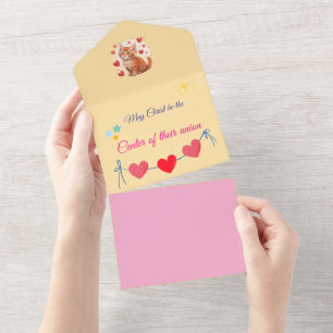 Waverly Love Emerald Green Wedding Dress Sticker All In One Invitation