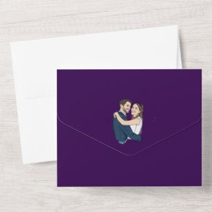 Waverly Love Wedding Dress and Ring Sticker All In One Invitation