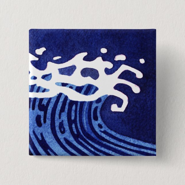 WAVES #1 15 CM SQUARE BADGE (Front)