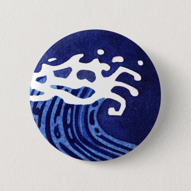 WAVES #1 6 CM ROUND BADGE (Front)