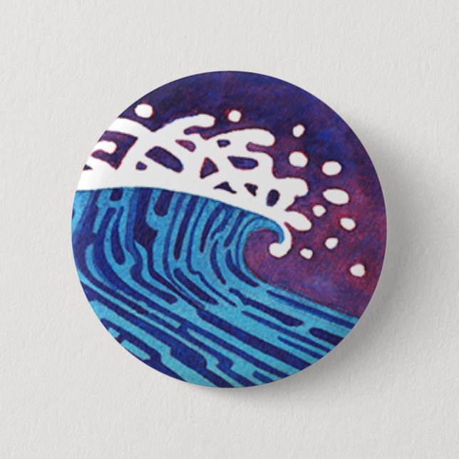 WAVES #3 6 CM ROUND BADGE (Front)
