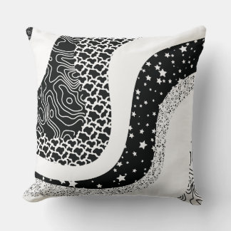 Waves abstract pattern cushion