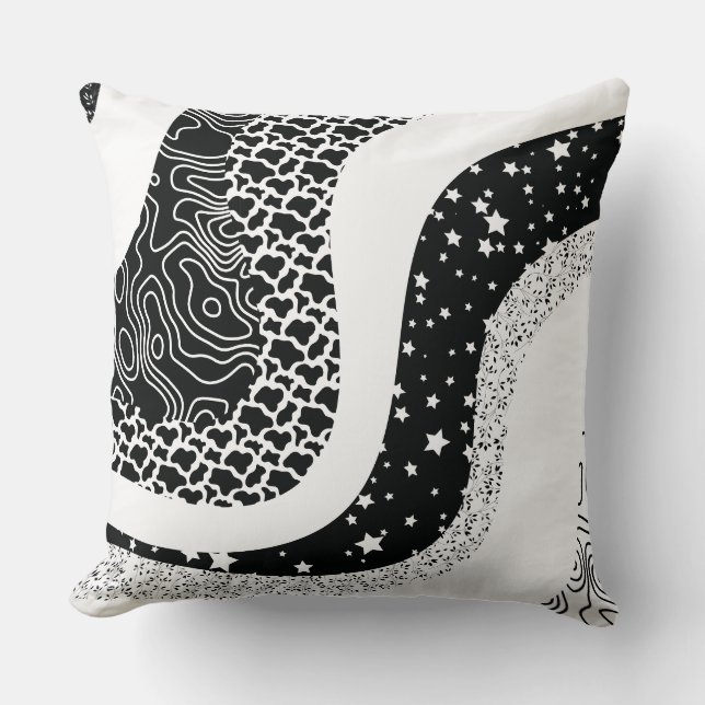 Waves abstract pattern cushion (Front)