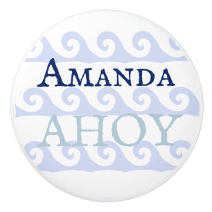 Waves Ahoy Custom Ceramic Knob