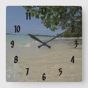 Waves Along Negril Beach Jamaica Wall Clock