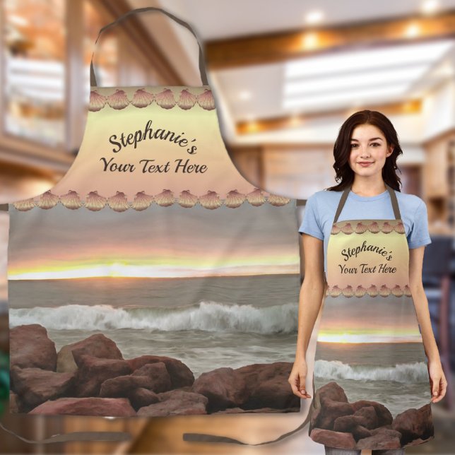 Waves and Boulders 0893 Apron (Creator Uploaded)