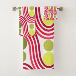 Waves and Circles Bath Towel Set