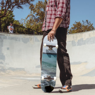 Waves And Fishing Boats On The Ocean, Skateboard