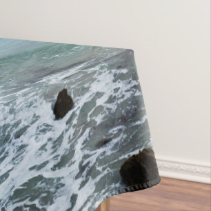 Waves And Fishing Boats On The Ocean,  Tablecloth