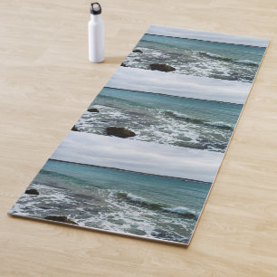 Waves And Fishing Boats On The Ocean,  Yoga Mat