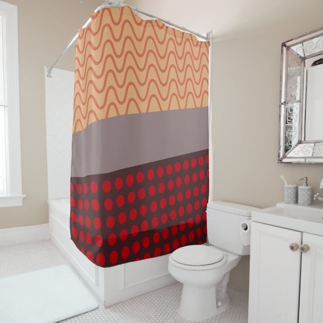 Waves and Rain  Shower Curtain (In Situ)