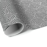Waves Art Deco Silver Grey Spiral Circles Infinity Wrapping Paper<br><div class="desc">Minimalism and Elegance 
Glam and Chic Delicate Wrapping Paper
florenceK</div>