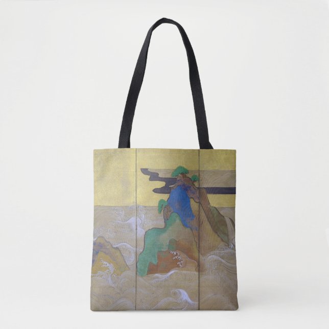 Waves at Matsushima (Left), Tawaraya Sotatsu Tote Bag (Front)