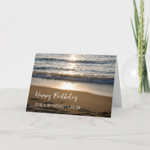Waves at Sunset Beach Mum Birthday Card