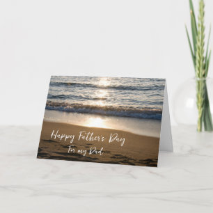 Waves at Sunset Dad Happy Father's Day Card